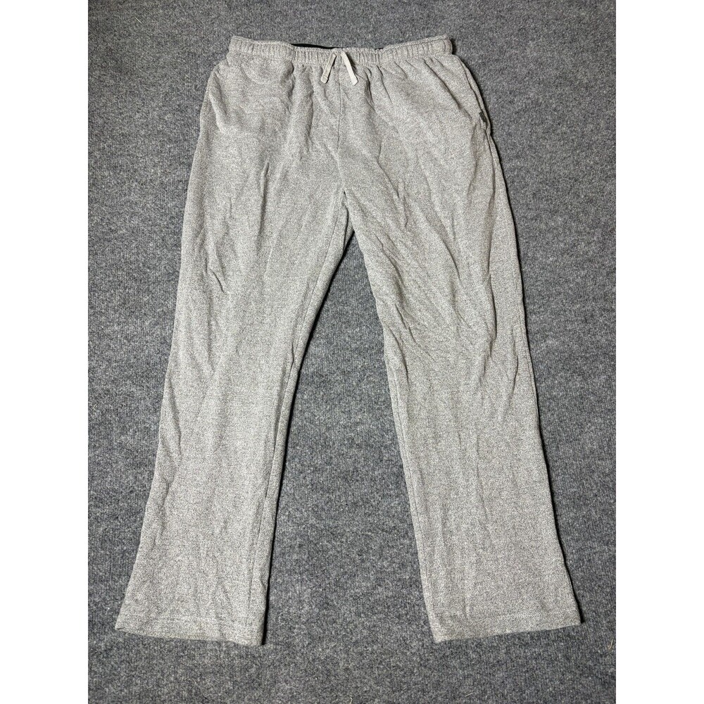 Eddie Bauer Lounge Pants Mens XL Gray Knit Drawstring Cotton Stretch Sleepwear